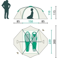Vorschau: Jack Wolfskin Real Dome Lite II - 2-Personen-Zelt hedge green - Bild 2