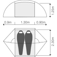 Vorschau: EXPED Orion II Extreme - 2-Personen-Zelt moss - Bild 2