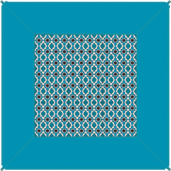 BENT Zip-Carpet - Teppich hawaiin ocean-zipper light blue - Bild 3