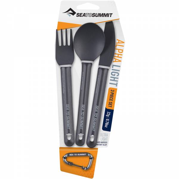 Sea to Summit Alpha Light Cutlery 3er Set - Messer, Gabel, Löffel - Bild 1 Sea to Summit Alpha Light Cutlery 3er Set - Messer, Gabel, Löffel - Bild 1