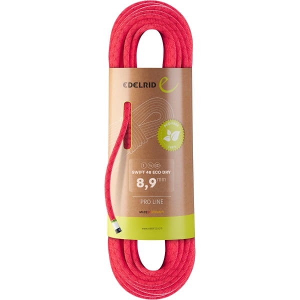 Edelrid Swift 48 Eco Dry 8.9 - drei Normen Seil pink - Bild 1 Edelrid Swift 48 Eco Dry 8.9 - drei Normen Seil pink - Bild 1