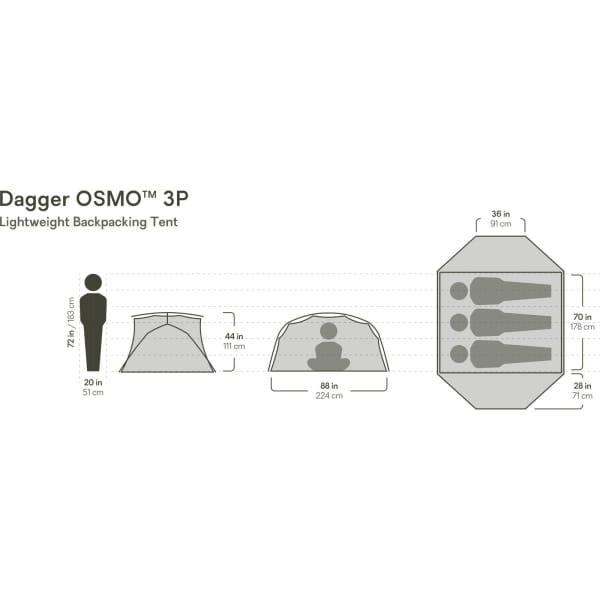 NEMO Dagger OSMO 3P - Drei Personen Zelt birch bud - Bild 3 NEMO Dagger OSMO 3P - Drei Personen Zelt birch bud - Bild 3