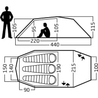 Vorschau: Nordisk Oppland 3 LW (2.0) - Drei-Personen-Tunnelzelt black forest green - Bild 2