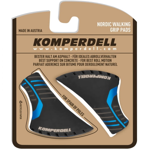 Komperdell Nordic Walking Grip Pads - Gummipuffer schwarz-blau - Bild 1 Komperdell Nordic Walking Grip Pads - Gummipuffer schwarz-blau - Bild 1