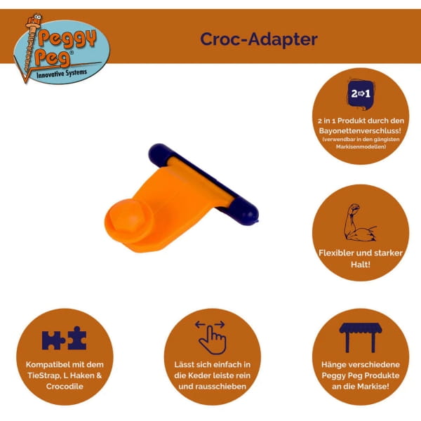 Peggy Peg Croc Adapter - Kederschienen-Adapter 4er Set - Bild 5