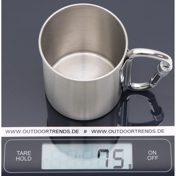 Basic Nature Edelstahlbecher 300 ml - Trinkbecher mit Karabiner - Bild 5