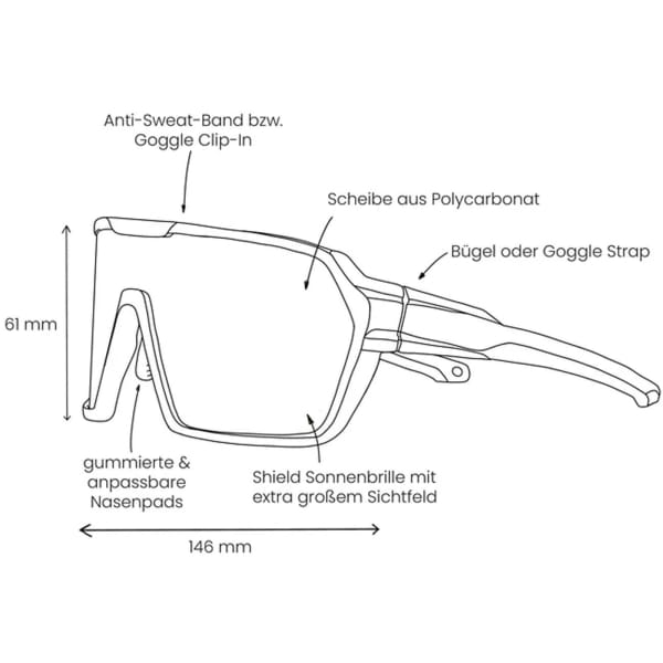 POP EYES Harper Cat 3 - 3-in-1 Sonnenbrille shiny black - Bild 3 POP EYES Harper Cat 3 - 3-in-1 Sonnenbrille shiny black - Bild 3