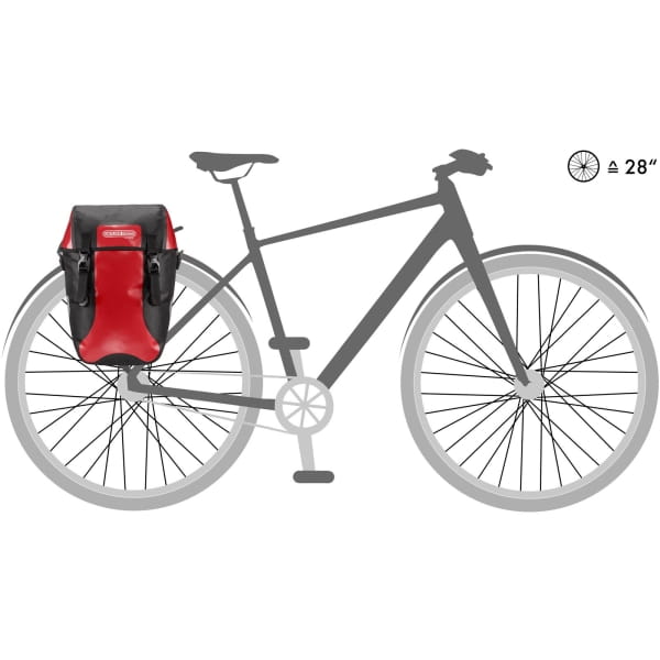 ORTLIEB Bike-Packer - Gepäckträgertaschen rot-schwarz - Bild 2