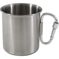Vorschau: Basic Nature Edelstahlbecher 300 ml - Trinkbecher mit Karabiner - Bild 1