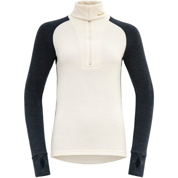 DEVOLD Expedition Merino Silk Zip Wmn - Langarm-Baselayer ink-offwhite - Bild 1
