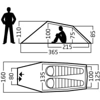 Vorschau: Nordisk Halland 2 PU (2.0) - 2-Personen-Tunnelzelt dark olive - Bild 2