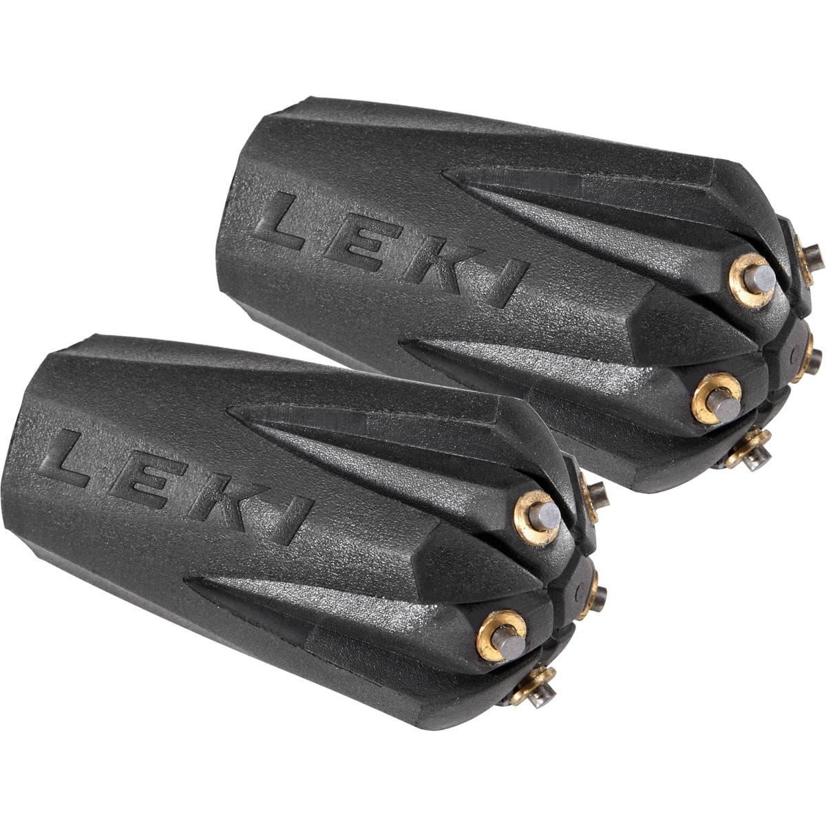 LEKI Gummipuffer - Paire De Tampons Caoutchouc Avec Crampons - Noir Taille Unique