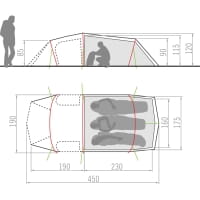 Vorschau: VAUDE Allround Ferret XT 3P - Drei Personen Zelt agave - Bild 2 Vorschau: VAUDE Allround Ferret XT 3P - Drei Personen Zelt agave - Bild 2