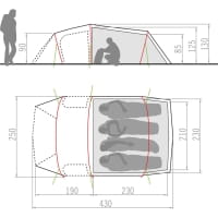 Vorschau: VAUDE Allround Ferret XT 4P - Vier Personen Zelt agave - Bild 2