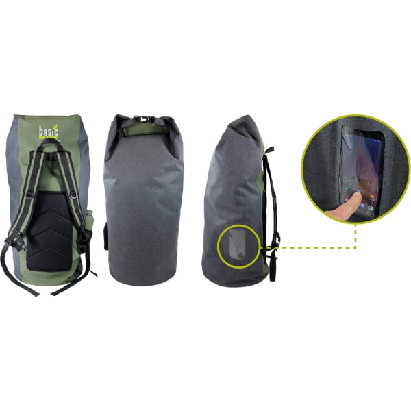 Basic Nature Seesack - Packsack mit Rucksackträgern grey-green - Bild 13