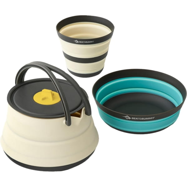 Sea to Summit Frontier UL Collapsible Kettle Cook Set - Kettle + Bowl + Cup white-blue - Bild 1 Sea to Summit Frontier UL Collapsible Kettle Cook Set - Kettle + Bowl + Cup white-blue - Bild 1