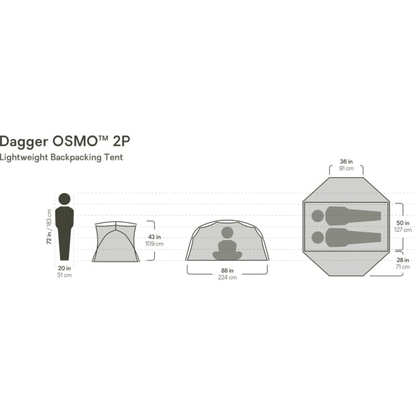 NEMO Dagger OSMO 2P - Zwei Personen Zelt birch bud - Bild 3 NEMO Dagger OSMO 2P - Zwei Personen Zelt birch bud - Bild 3