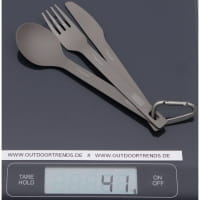 Vorschau: VARGO Titanium ULV Spoon, Fork & Knife - Besteckset - Bild 2