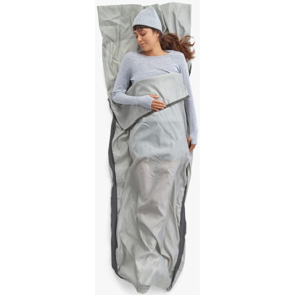 Sea to Summit Silk Blend Liner Rectangular Pillow Sleeve - Inlett grey - Bild 2