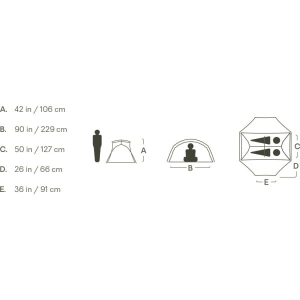 NEMO Dagger OSMO 2P - 2-Personen-Zelt birch bud-goodnight gray - Bild 3
