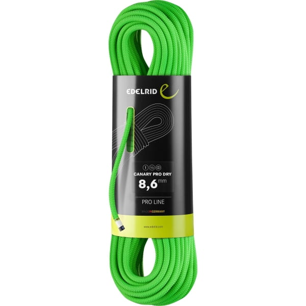 Edelrid Canary Pro Dry 8,6 mm - drei Normen Seil neon green - Bild 3
